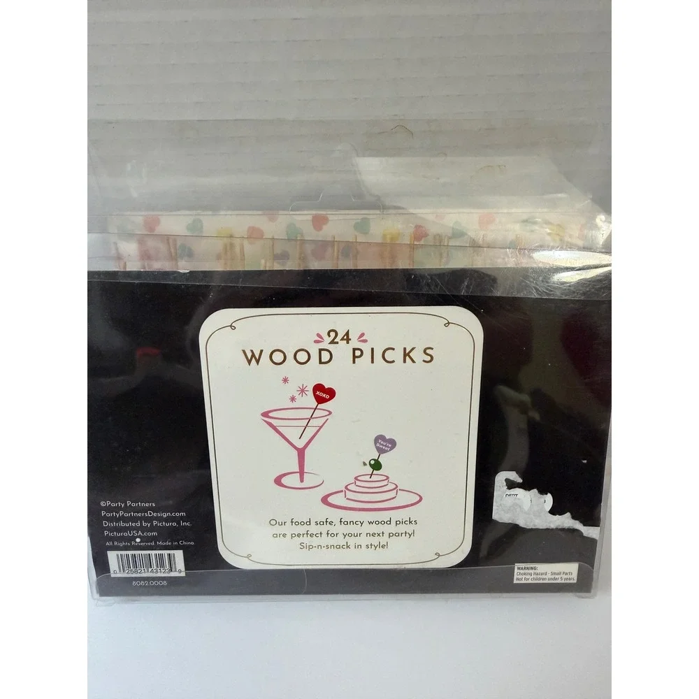 Valentine Party Bundle Heart Napkins Wood Picks Party Set‎ 9